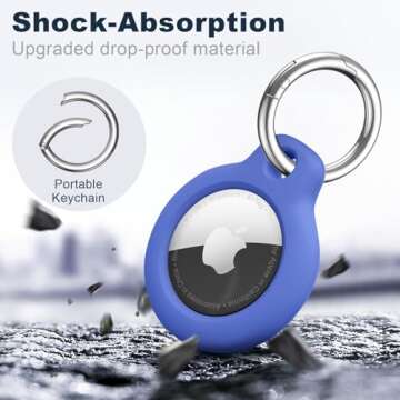 MOLOSLEEVE Airtag Holder Case with Keychain - 4 Pack