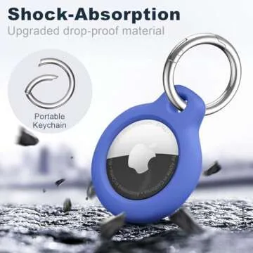 MOLOSLEEVE Airtag Holder Case with Keychain - 4 Pack