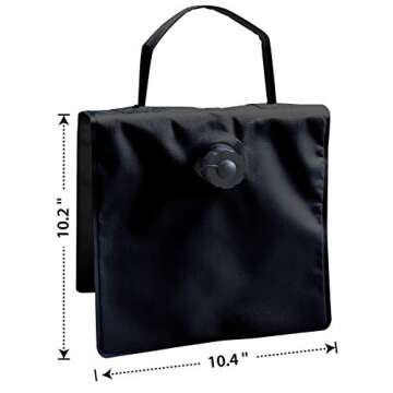 Eurmax USA Saddle Design Water Weight Bag Heavy Duty Water Saddlebag Portable Water Bags Outdoor Weights Photo Video Studio Stand 4-Pack(Black)