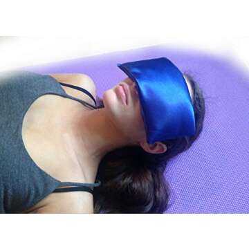 AyaZen Lavender Eye Pillow- Silky Eye Pillow for Yoga, Meditation Relaxation. This Eye Mask Is Perfect for Sleeping. Made of Lavender Flowers Organic Flax Seed. Get One for Yourself or As a Gift.