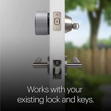 August Home Silver Wi-Fi Smart Lock and Smart Keypad, Keyless Door Lock for Front Entry Door, Great ...
