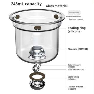 Enchanting Glass Tea Pot with Water Separation