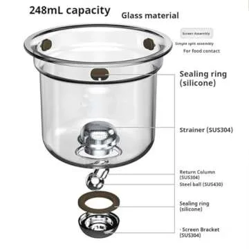 Enchanting Glass Tea Pot with Water Separation