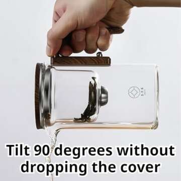 Enchanting Glass Tea Pot with Water Separation