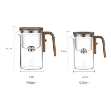 Enchanting Glass Tea Pot with Water Separation