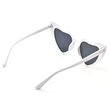 JUSLINK Heart Shaped Sunglasses with UV400 Protection