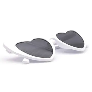 JUSLINK Heart Shaped Sunglasses with UV400 Protection