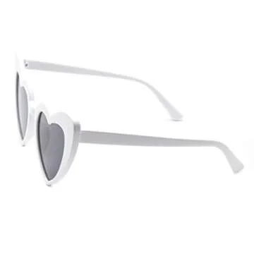 JUSLINK Heart Shaped Sunglasses with UV400 Protection