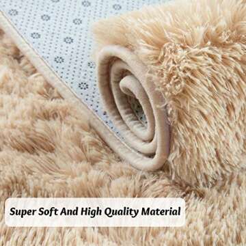 Andecor Soft Fluffy Bedroom Rug - Versatile Home Comfort