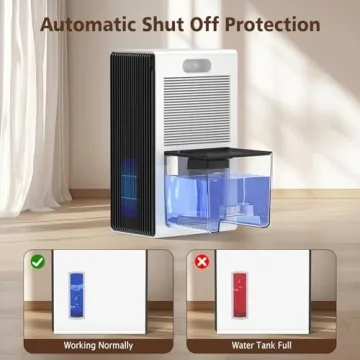NineSky Dehumidifier with Auto Shut Off & LED Night Lights