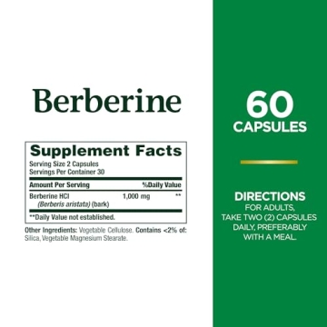 Nature's Bounty 1000mg Berberine for Heart Health Support