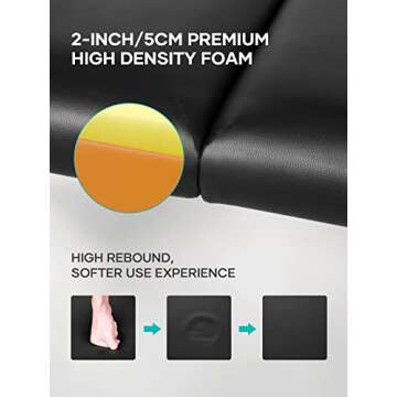 Kebor Portable Massage Table - Adjustable & Sturdy Design