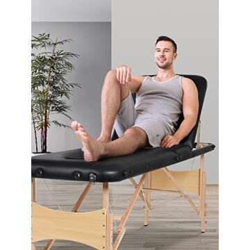 Kebor Portable Massage Table - Adjustable & Sturdy Design