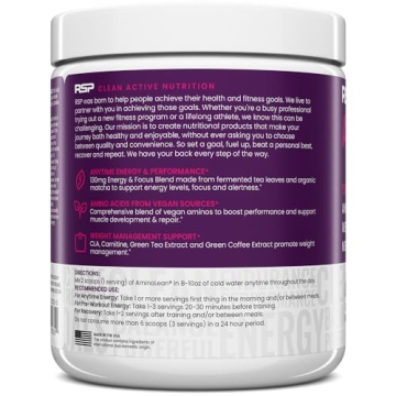 AminoLean Pre Workout Powder for Energy and Focus