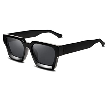 VANLINKER Thick Square Sunglasses - Trendy Retro Chunky Shades