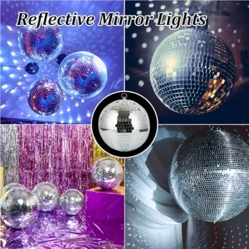 NuLink Disco Ball 8" Hanging Mirror Ball for Parties