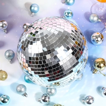 NuLink Disco Ball 8" Hanging Mirror Ball for Parties