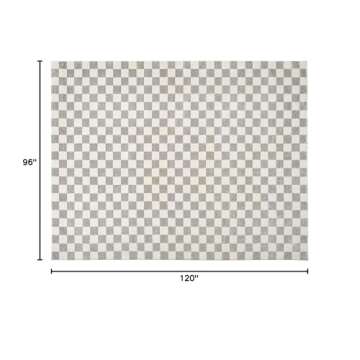 Revival Rugs Gambit 8'x10’ Checkered Rug - Eco-Friendly Soft Washable Area Rug