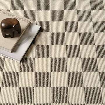 Revival Rugs Gambit 8'x10' Washable Checkered Area Rug