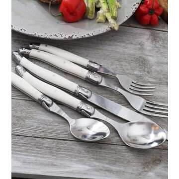 Laguiole Flatware Set - Elegant 20 Piece Dining Set
