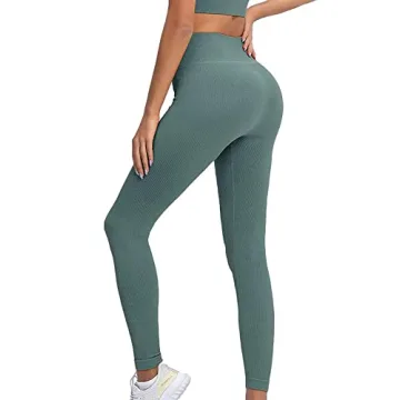 Work Out Sets Womens - Gym Two Piece Outfits Seamless Crop Tank High Waist Yoga Leggings