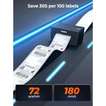 MUNBYN Bluetooth Thermal Label Printer, 130B Wireless 4x6 Shipping Label Printer for Shipping Packages Small Business Office or Home, Compatible with iPhone Android iPad Windows macOS Chrome Etsy eBay