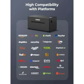 MUNBYN Bluetooth Thermal Label Printer, 130B Wireless 4x6 Shipping Label Printer for Shipping Packages Small Business Office or Home, Compatible with iPhone Android iPad Windows macOS Chrome Etsy eBay