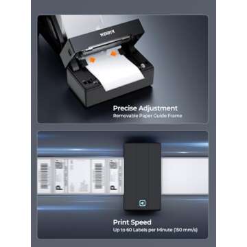 MUNBYN Bluetooth Thermal Label Printer, 130B Wireless 4x6 Shipping Label Printer for Shipping Packages Small Business Office or Home, Compatible with iPhone Android iPad Windows macOS Chrome Etsy eBay