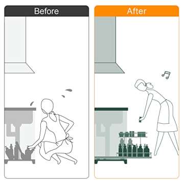 Pull Out Cabinet Organizer, Tksrn Under Sink Organizer Kitchen Slide Out Storage Shelf with 2 Tier Sliding Wire Drawer - 12.6W x 16.5D x 13H - Request at Least 13 inch Cabinet Opening