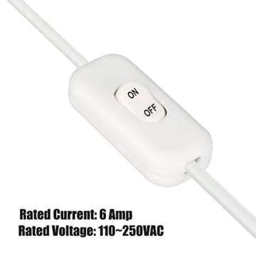 Durable PLUSPOE Inline Cord Switch for Easy Lamp Control