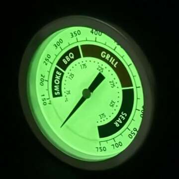 GLOWYE Luminous BBQ Thermometer Gauge for Smokers and Grills