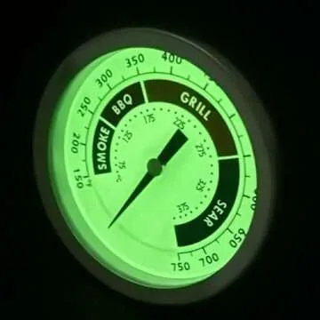 GLOWYE Luminous BBQ Thermometer Gauge for Smokers and Grills