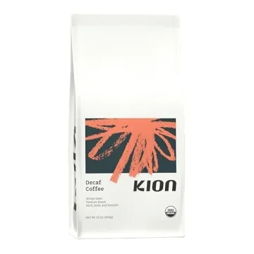 Kion Organic Decaf Whole Bean Coffee - Ethically Sourced, Toxin Tested, Rich Aroma 12 Oz