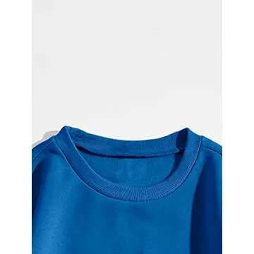 MakeMeChic Women's Casual Cute Oversized Long Sleeve Round Crew Neck Sweatshirt Pullover Top