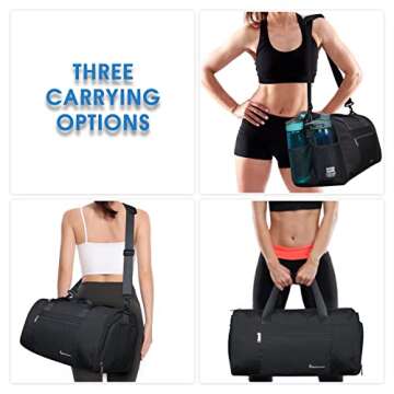 Sports Gym Bag with Wet Pocket & Shoe Compartment