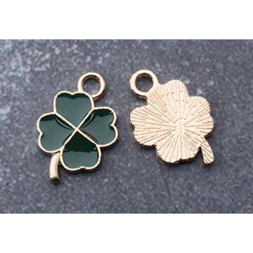 Ruwado Four Leaf Clover Charms for Crafts & Jewelry Making