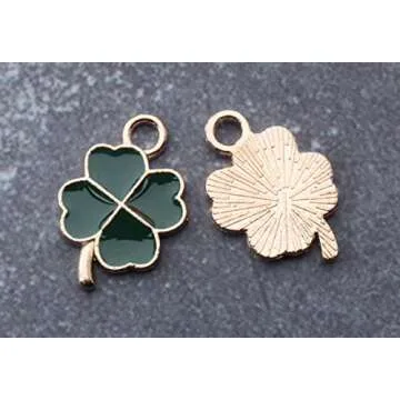 Ruwado Four Leaf Clover Charms for Crafts & Jewelry Making