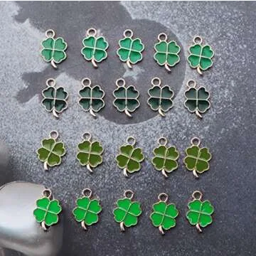 Ruwado Four Leaf Clover Charms for Crafts & Jewelry Making