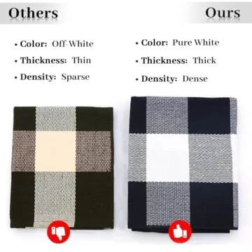 Durable Buffalo Plaid Outdoor Rug Machine Washable Front Porch Mat