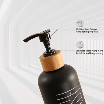 Prus Waso Shampoo and Conditioner Dispenser Set for Bathrooms