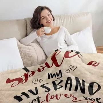 WRAPIX Funny Gifts for Wife - Cozy Fleece Blanket