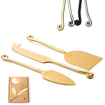 Buy LINZOM Cheese Knife Set - Hand Forged, Stainless Steel, 3pcs