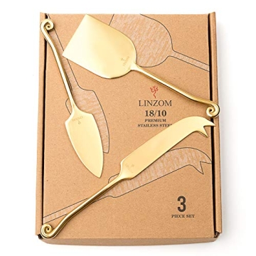 Buy LINZOM Cheese Knife Set - Hand Forged, Stainless Steel, 3pcs