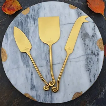 Buy LINZOM Cheese Knife Set - Hand Forged, Stainless Steel, 3pcs