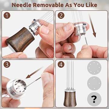 WDT Espresso Stirrer Tool with Replaceable Needles and Stand