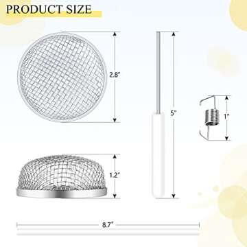 2 Pieces Flying Insect Screen RV Furnace Vent Cover RV Water Heater Vent Cover 2.8 Inches Stainless Steel Mesh with Installation Tool and Silicone Rubber for RV Refrigerator Vents RV Water Heater
