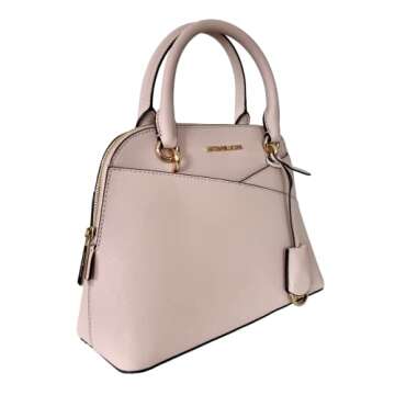 Michael Kors Jet Set Medium Logo Dome Satchel (Powder Blush)