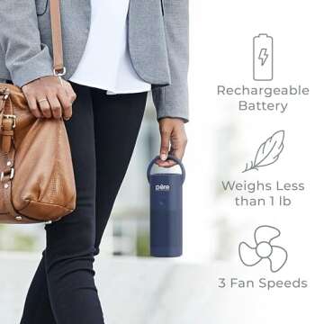PureZone Mini Portable Air Purifier - Cleans Air On-the-Go