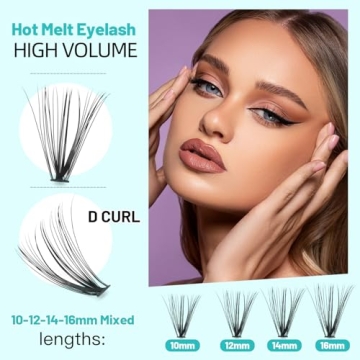 Hannahool 200Pcs Individual False Lashes for Natural Volume