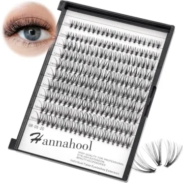 Hannahool 200Pcs Individual False Lashes for Natural Volume